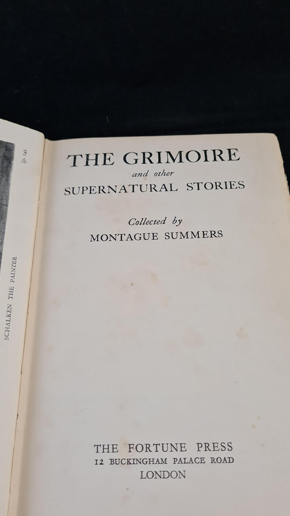 Montague Summers The Grimoire & other supernatural stories, Fortune