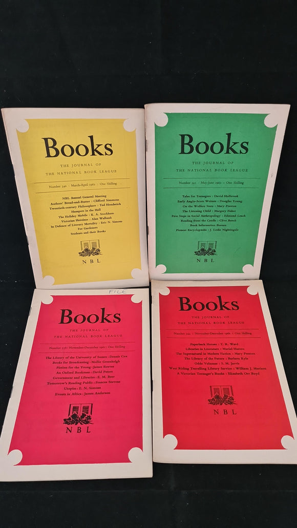 Books - The Journal of The National Book League January - December 1961 & 1962