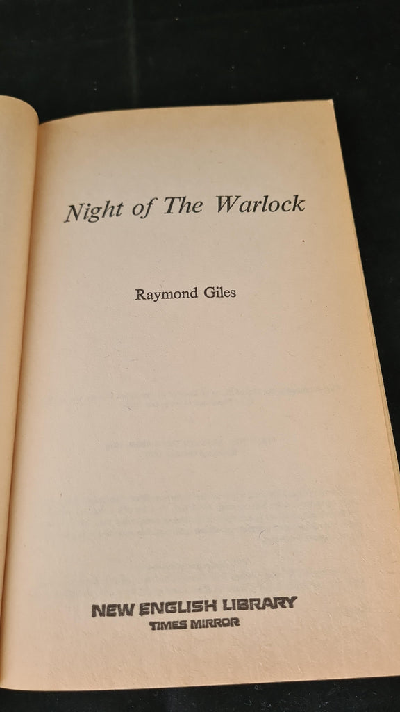 Raymond Giles Night of the Warlock, New English, 1970, Paperbacks
