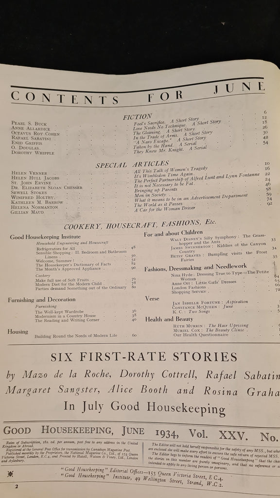 Good Housekeeping June 1934 Richard Dalby's Library