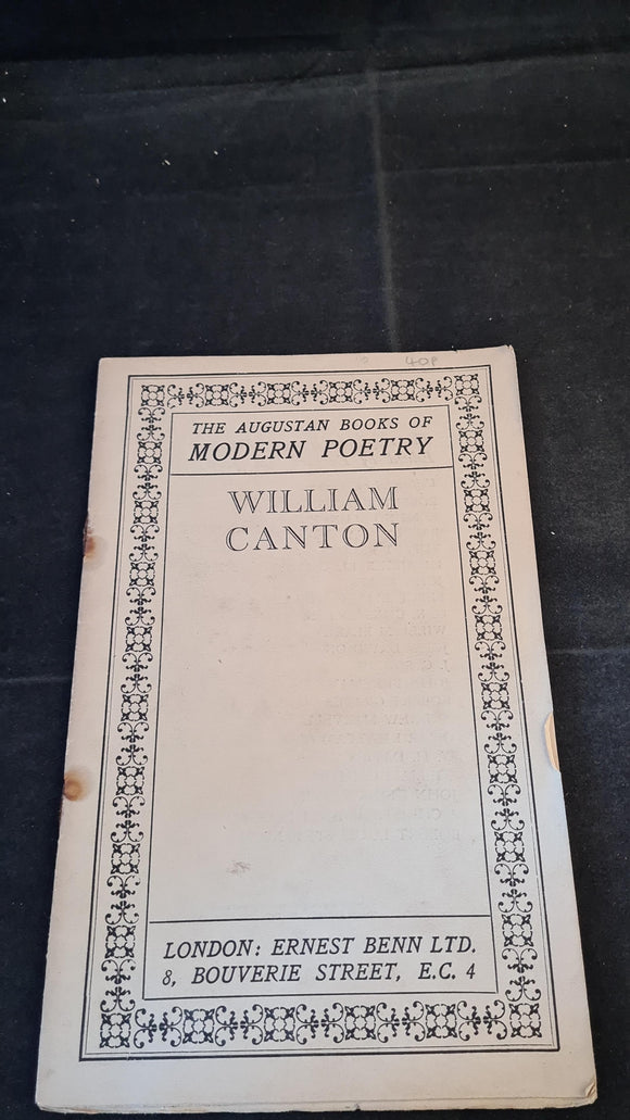 The Augustan Books of Modern Poetry - William Canton, no date