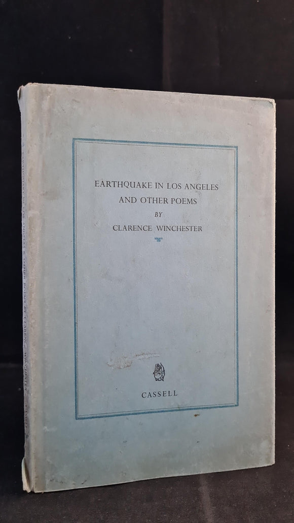 Clarence Winchester - Earthquake in Los Angeles & other Poems, Cassell, 1938, Signed