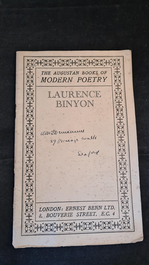 Laurence Binyon - The Augustan Books of Modern Poetry, Ernest Benn