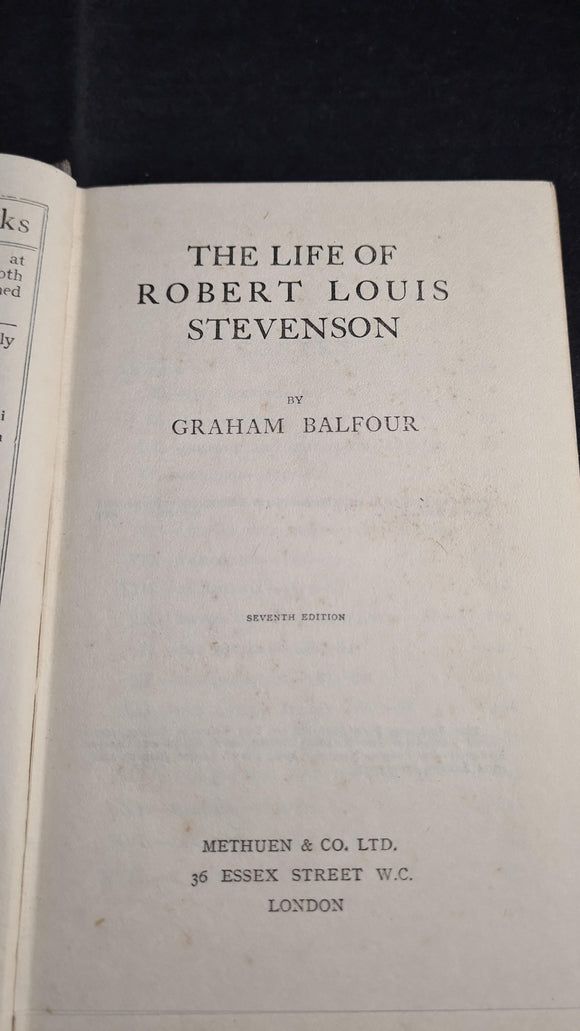 Graham Balfour - The Life of Robert Louis Stevenson, Methuen, 1911