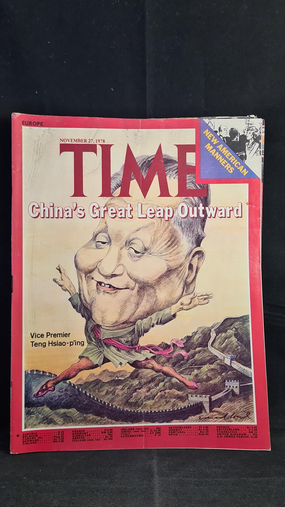 Hedley Donovan - Time Magazine November 27 1978