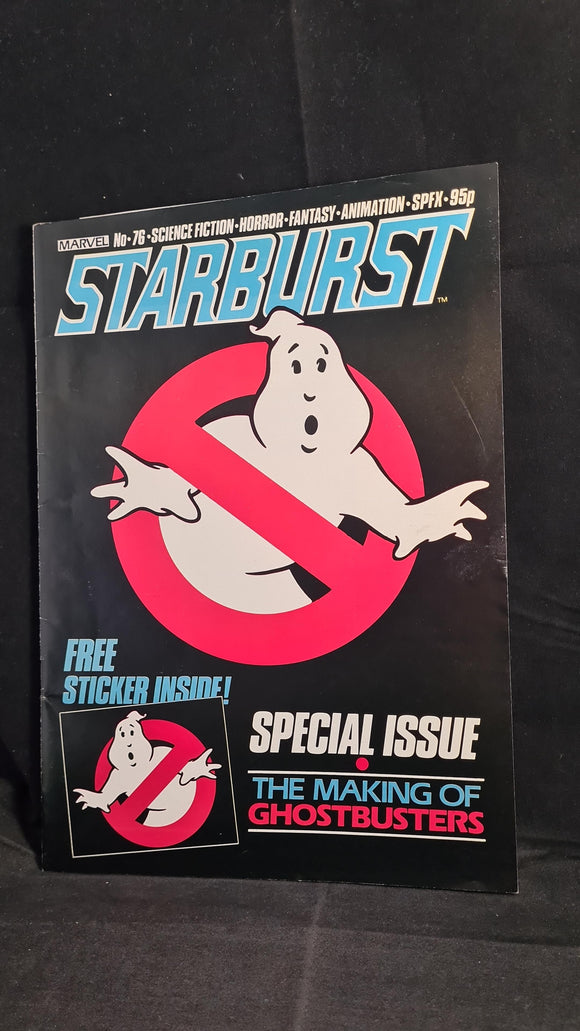 Starburst Magazine Number 76 December 1984, Ghostbuster Special Issue, with a sticker