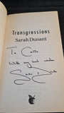Sarah Dunant - Transgressions, Warner Books, 1998, Inscribed, Signed, Paperbacks
