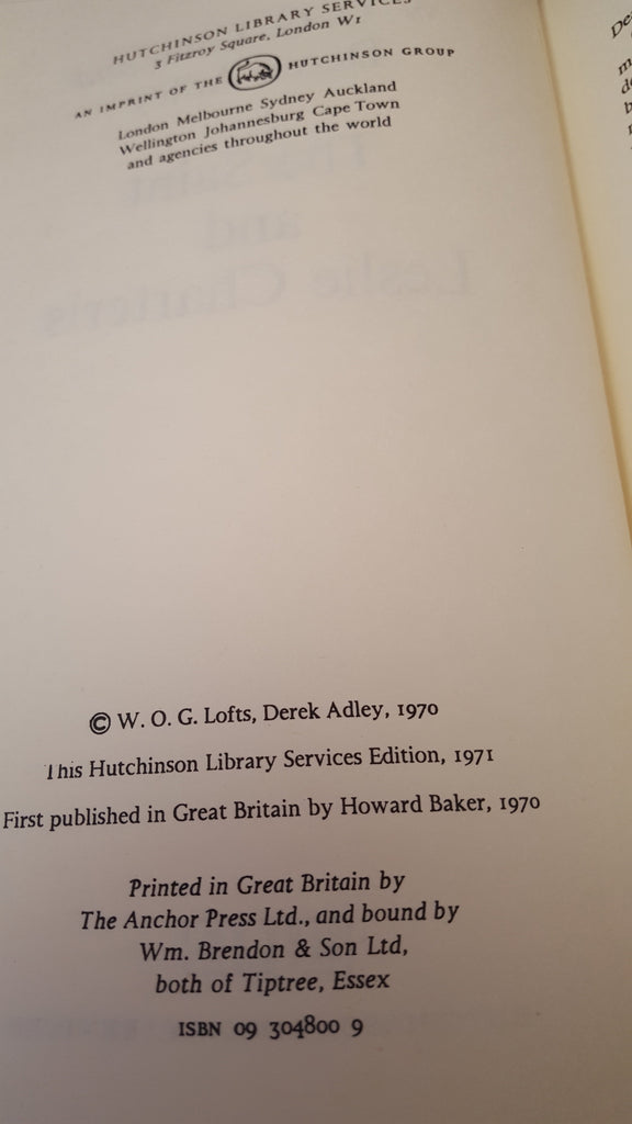 W O G Lofts & Derek Adley The Saint & Leslie Charteris, Hutchinson