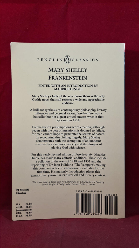 FRANKENSTEIN PENGUIN CLASSICS EDITION visual data 8