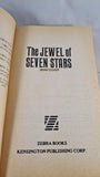 Bram Stoker - The Jewel of Seven Stars, Zebra Book, 1979, Paperbacks