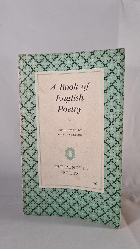 G B Harrison - A Book of English Poetry, Penguin Poets, 1955, Paperbacks