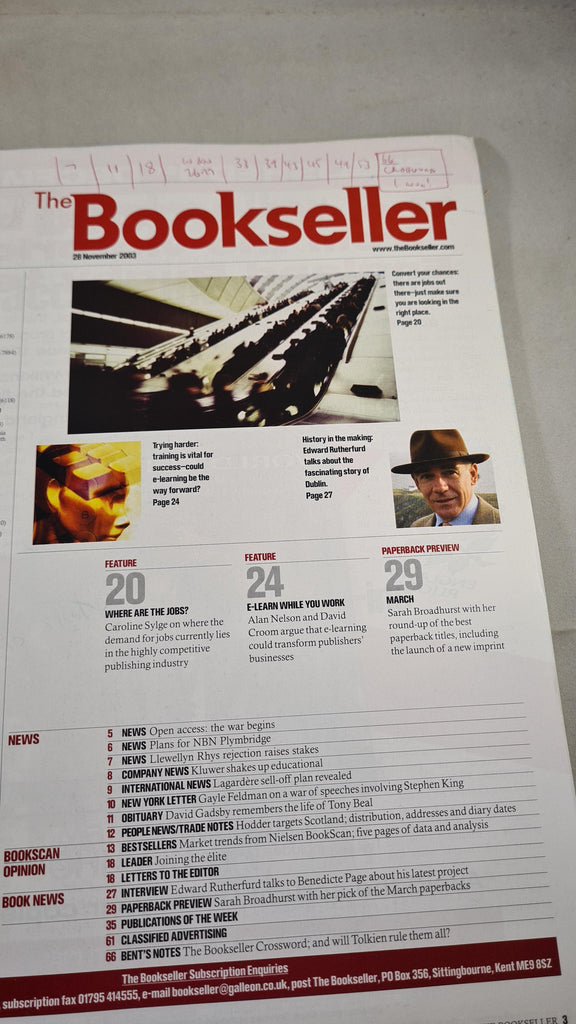 The Bookseller 28 November 2003 Richard Dalby #39 s Library