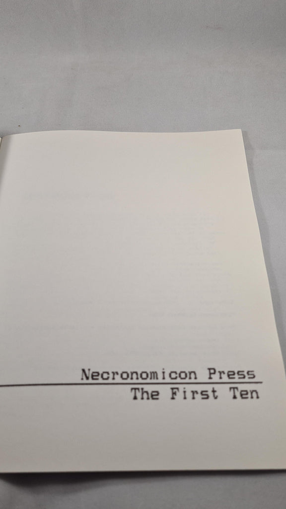 Necronomicon Press The First Ten October 1986 Richard Dalbys Library