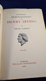 Bram Stoker - Personal Reminiscences of Henry Irving I & II, Heinemann, 1906 1st Editions