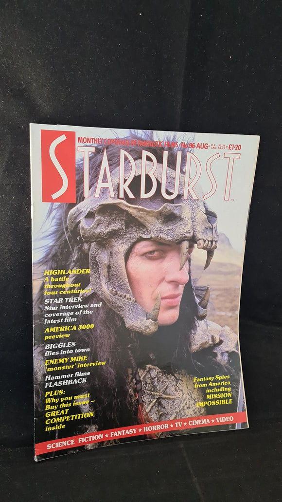 Starburst Magazine Volume 8 Number 12 August 1986 Number 96