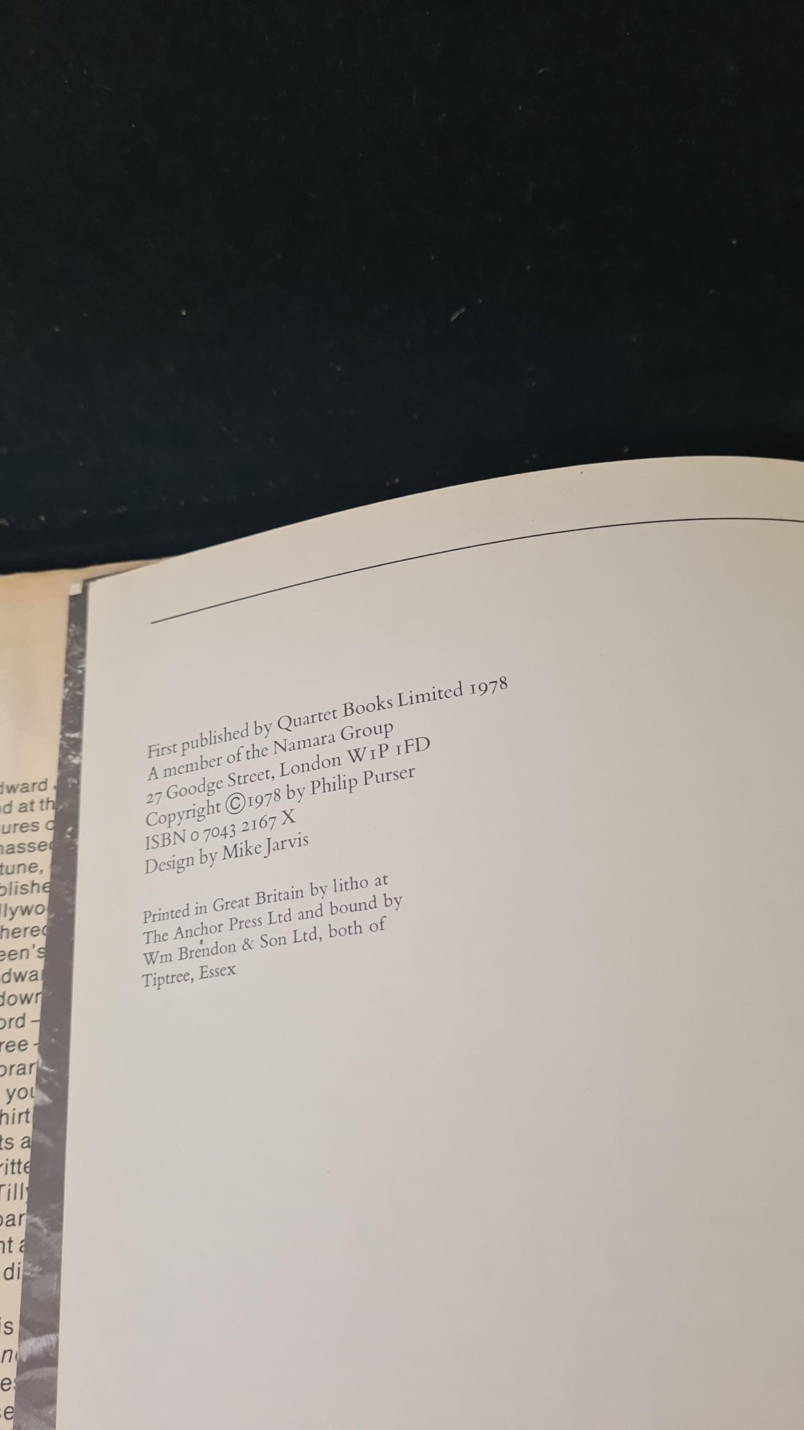 Philip Purser Where Is He Now? Quartet Books, 1978 Richard Dalby's