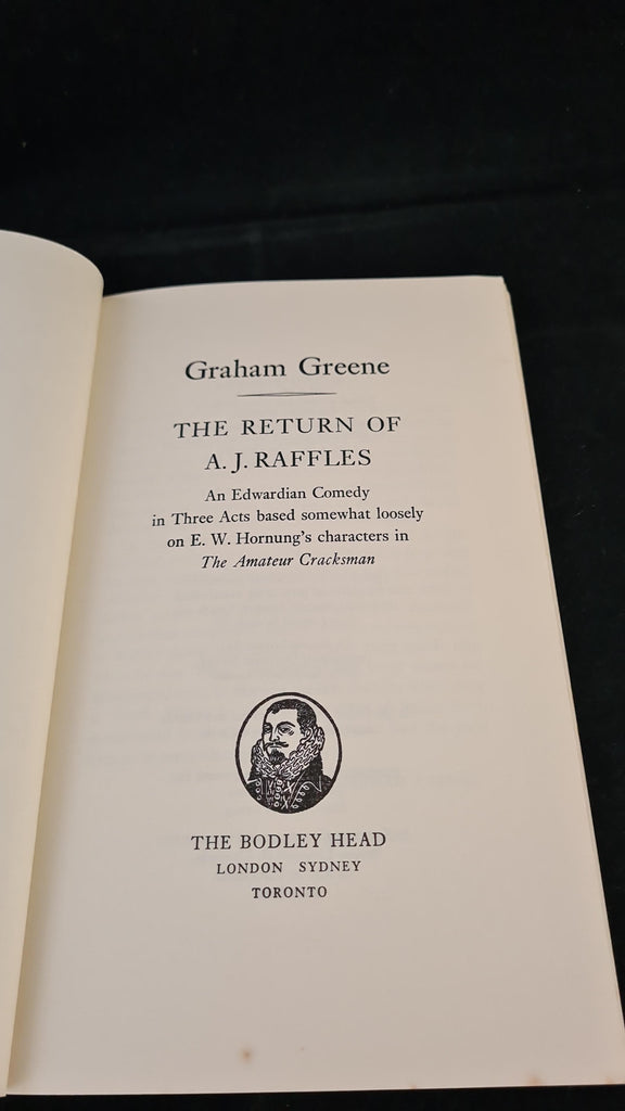 Graham Greene - The Return of A J Raffles, Bodley Head, 1975, First Ed ...