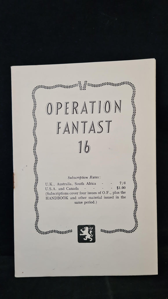 Operation Fantast 16, Volume 2 Number 4 Summer 1954