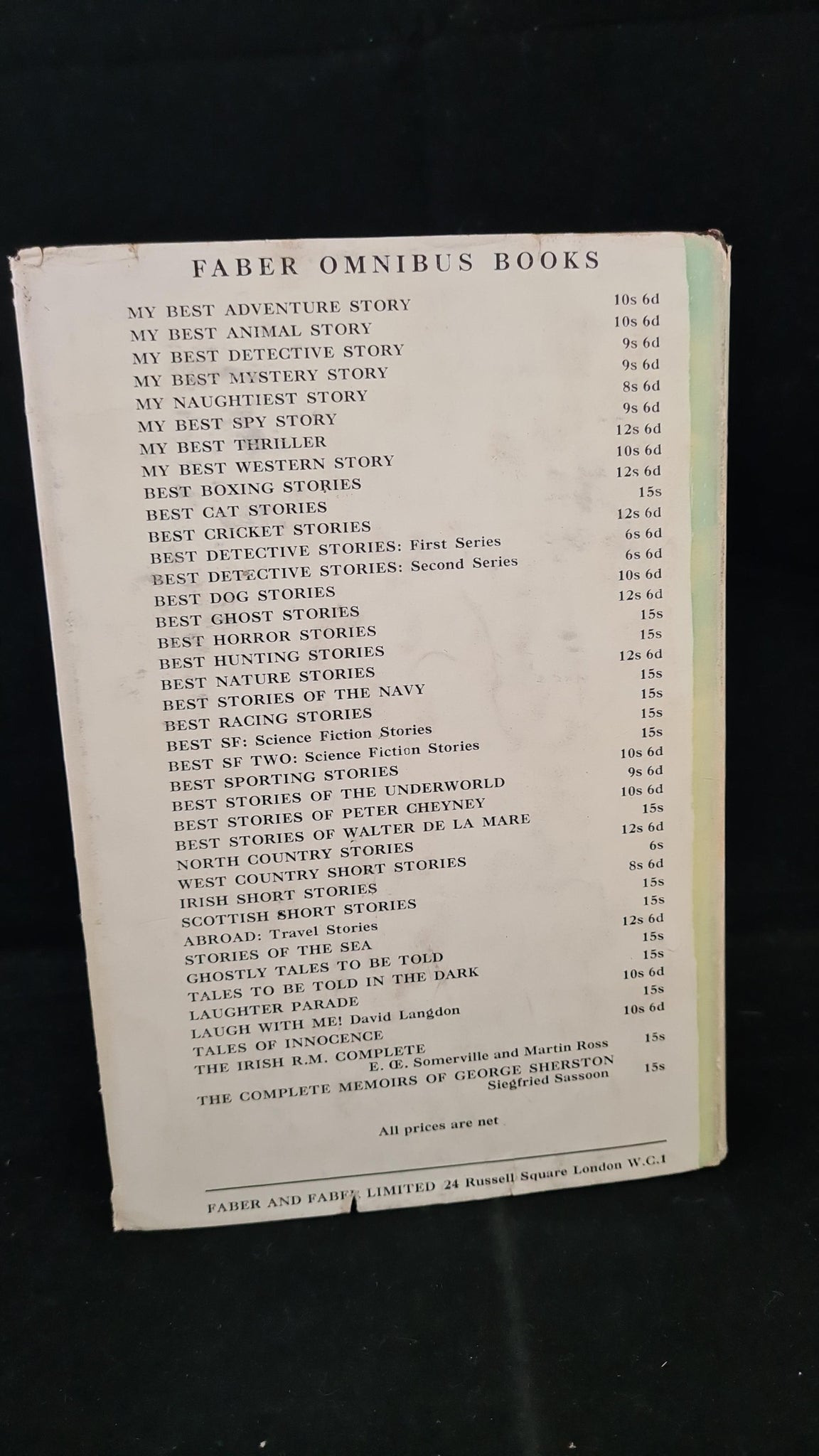 Anne Ridler - Best Ghost Stories, Faber & Faber, 1957 – Richard Dalby's ...