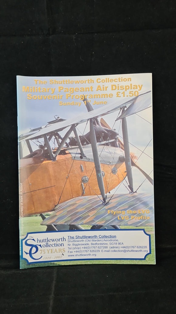 Military Pageant Air Display Sunday 1st June, Souvenir Programme