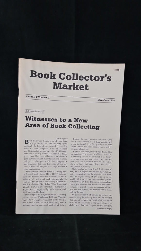 Book Collector's Market Volume 4 Number 3 May/June 1979