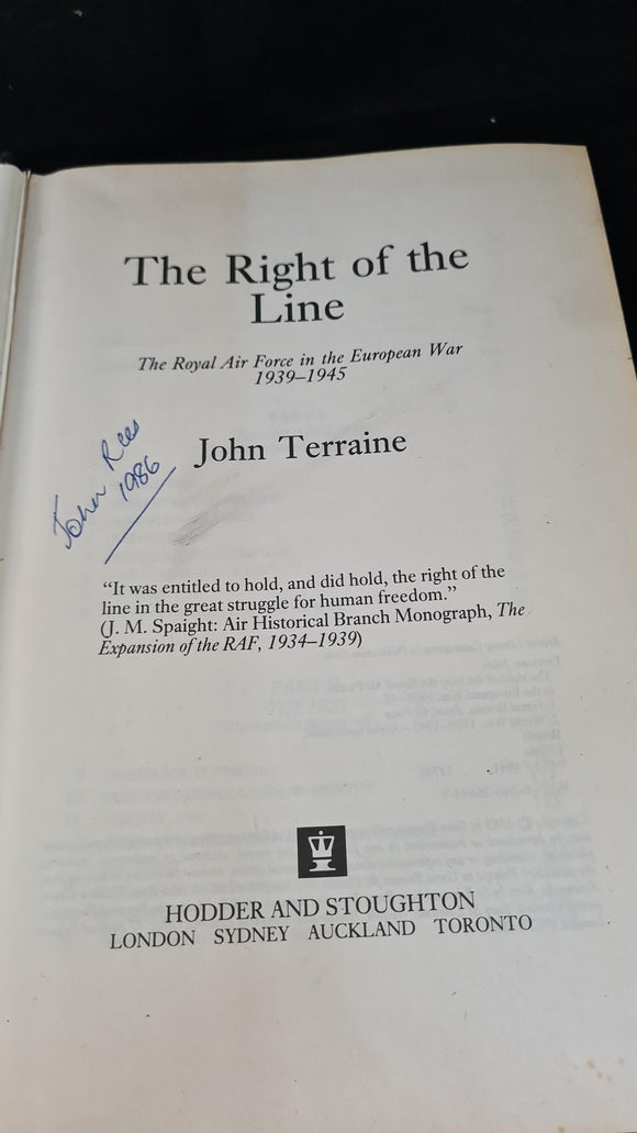 John Terraine - The Right of the Line, Hodder & Stoughton, 1985