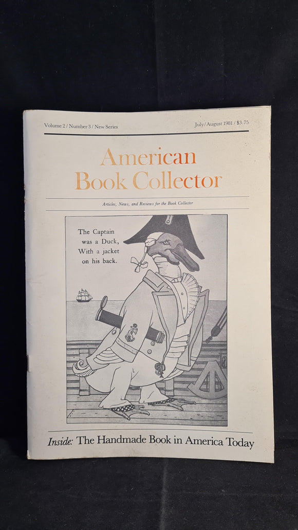 American Book Collector Volume 2 Number 3 July/August 1981