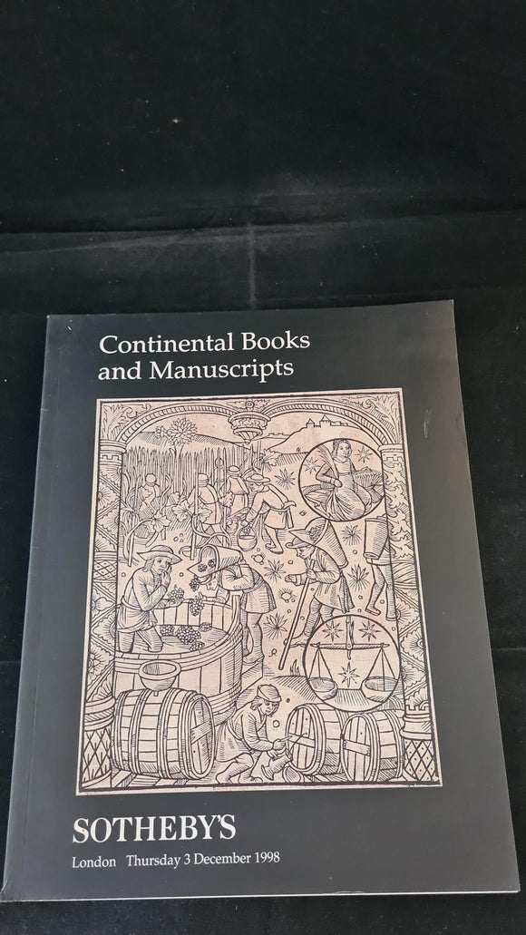 Sotheby's Continental Books & Manuscripts 3 December 1998, London