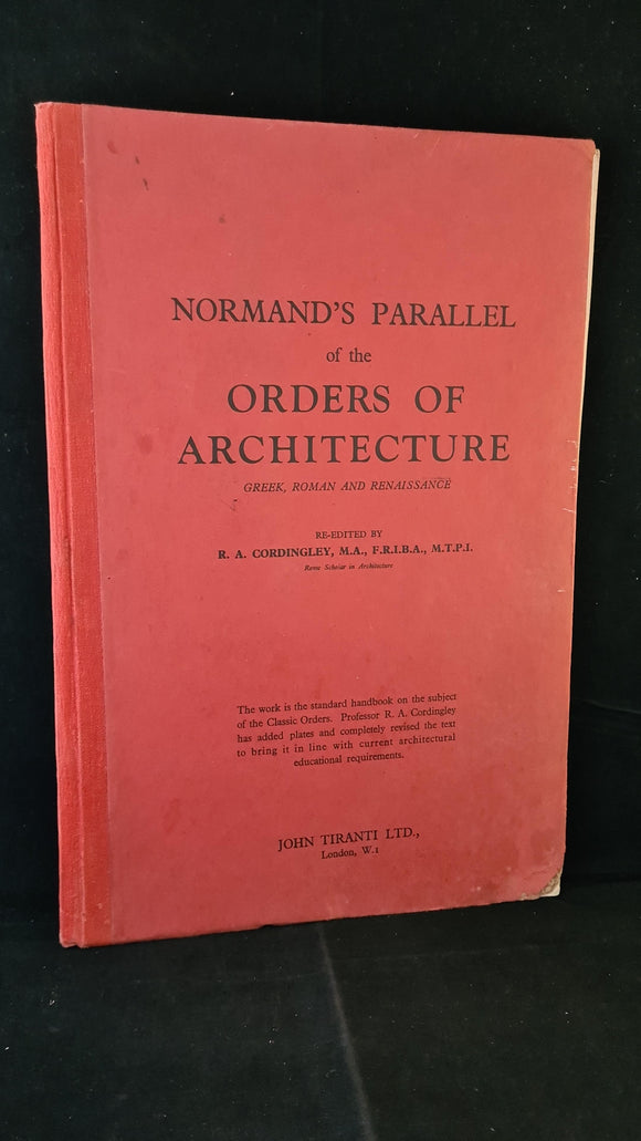 Normand's Parallel of the Orders of Architecture, John Tiranti, 1946