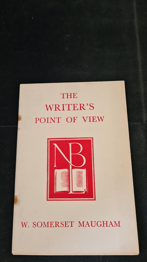 W Somerset Maugham - The Writer's Point of View, National Book League, 1951