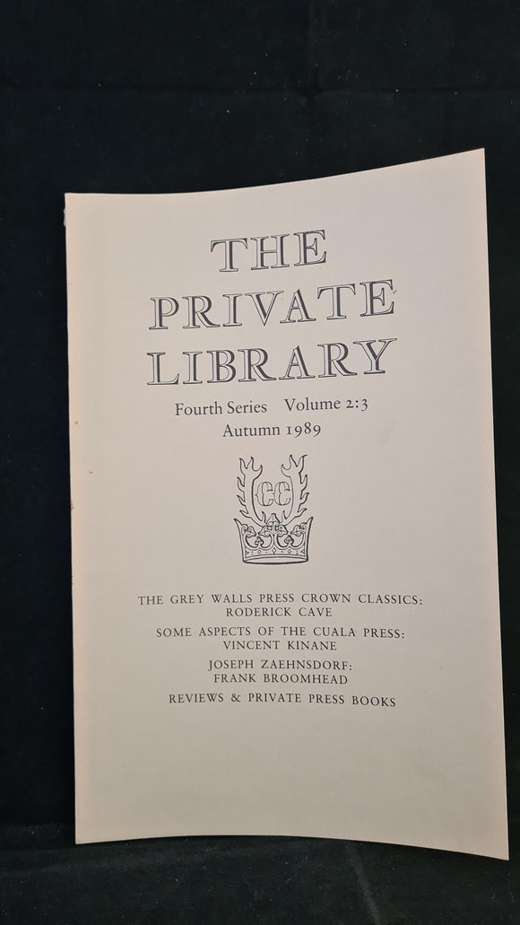 The Private Library Volume 2 Number 3 Autumn 1989