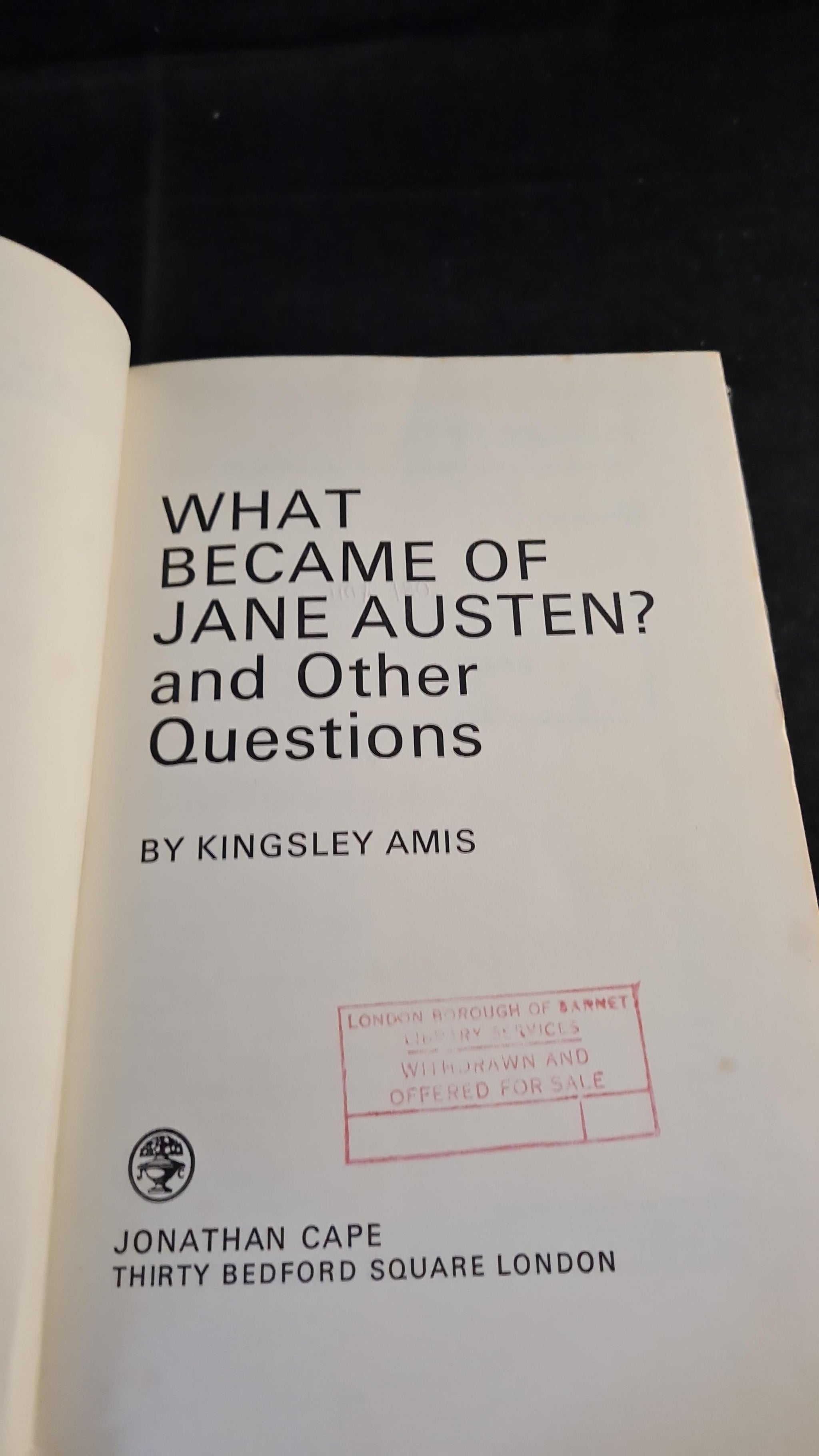 洋書 What Became of Jane Austen Kingsley Amis Kingsley Amis - What Became of Jane Austen, Jonathan Cape, 1970