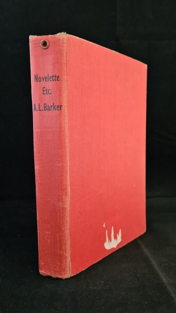 A L Barker - Novelette with Other Stories, Hogarth Press, 1951, Signed Card