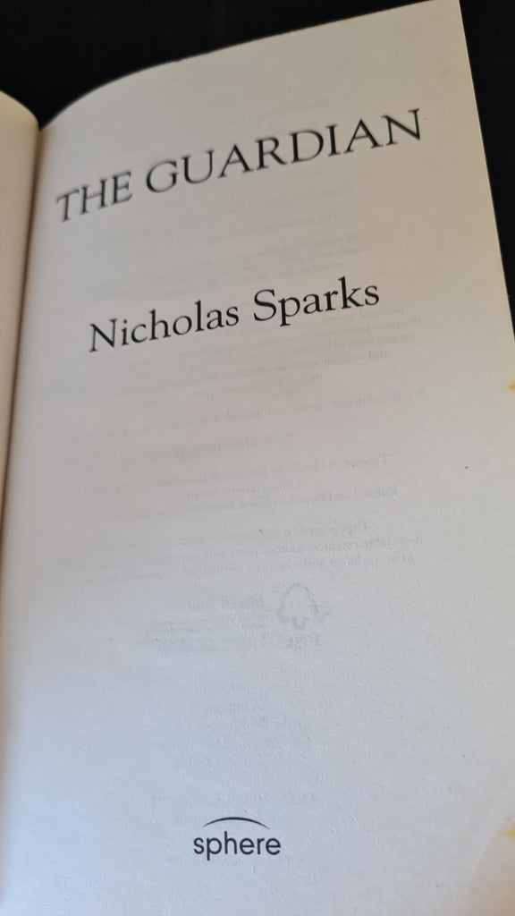 Nicholas Sparks - The Guardian, Sphere Books, 2010, Paperbacks ...