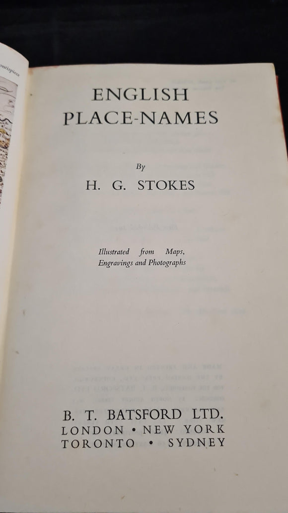 H G Stokes - English Place-Names, B T Batsford, 1948