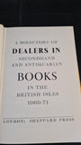 Sheppard Press, Directory of Dealers in Secondhand & Antiquarian Books, Revised 1969