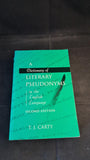 T J Carty - A Dictionary of Literary Pseudonyms, Mansell, 2000, Inscribed, Signed, Paperbacks