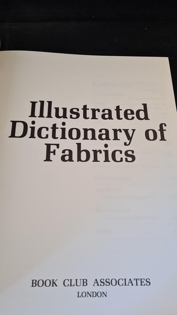Illustrated Dictionary of Fabrics, Book Club, 1978