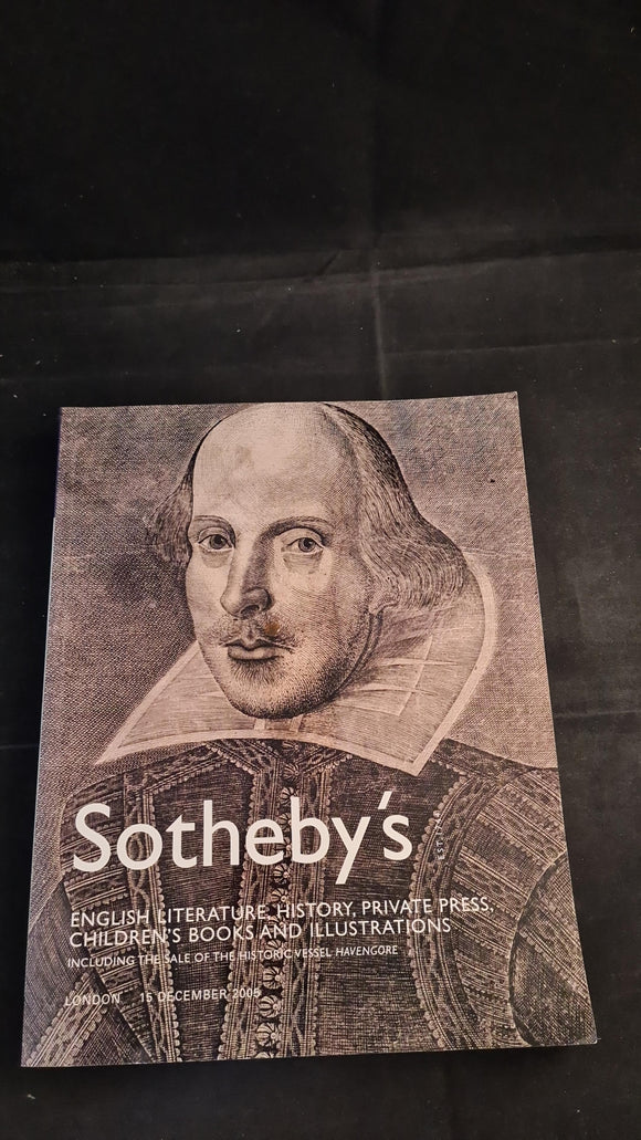 Sotheby's 15 December 2005, English Literature, History, Private Press, Children's Books