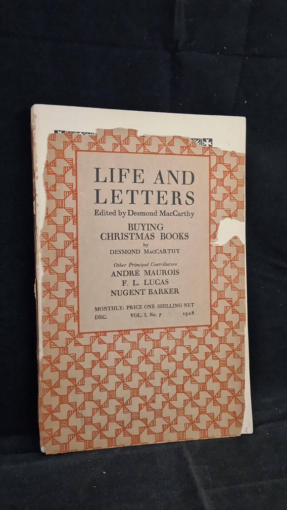 Desmond MacCarthy - Life and Letters Volume I Number 7 December 1928