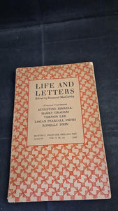 Desmond MacCarthy - Life and Letters Volume V Number 27 August 1930