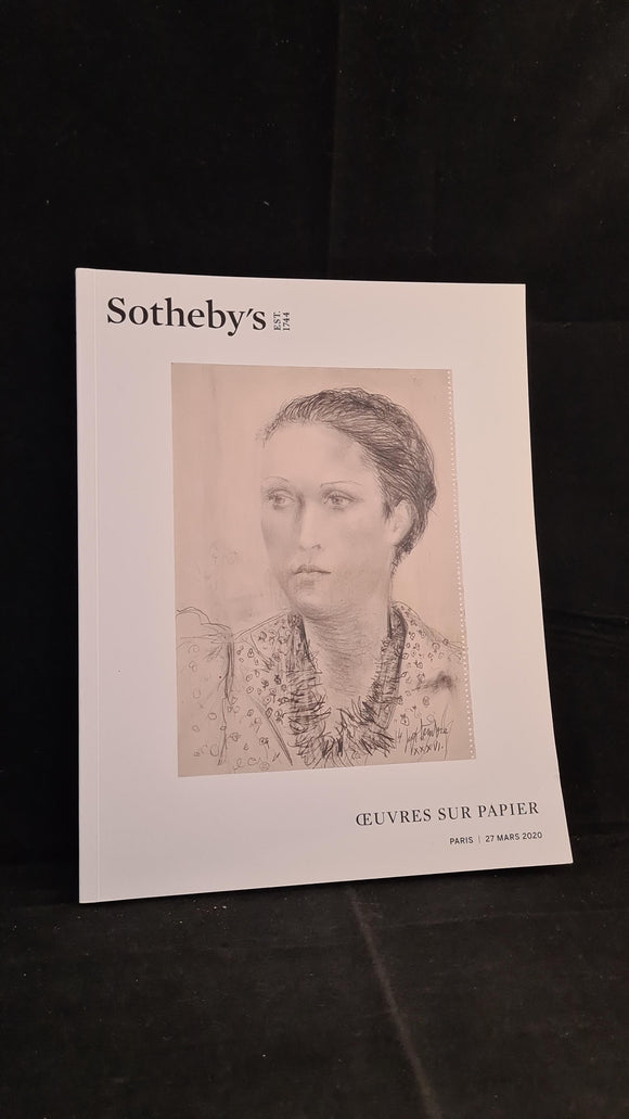 Sotheby's Auction 27 March 2020, Ceuvres Sur Papier, Paris