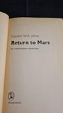 Captain W E Johns - Return To Mars, Piccolo Books, 1980, Paperbacks