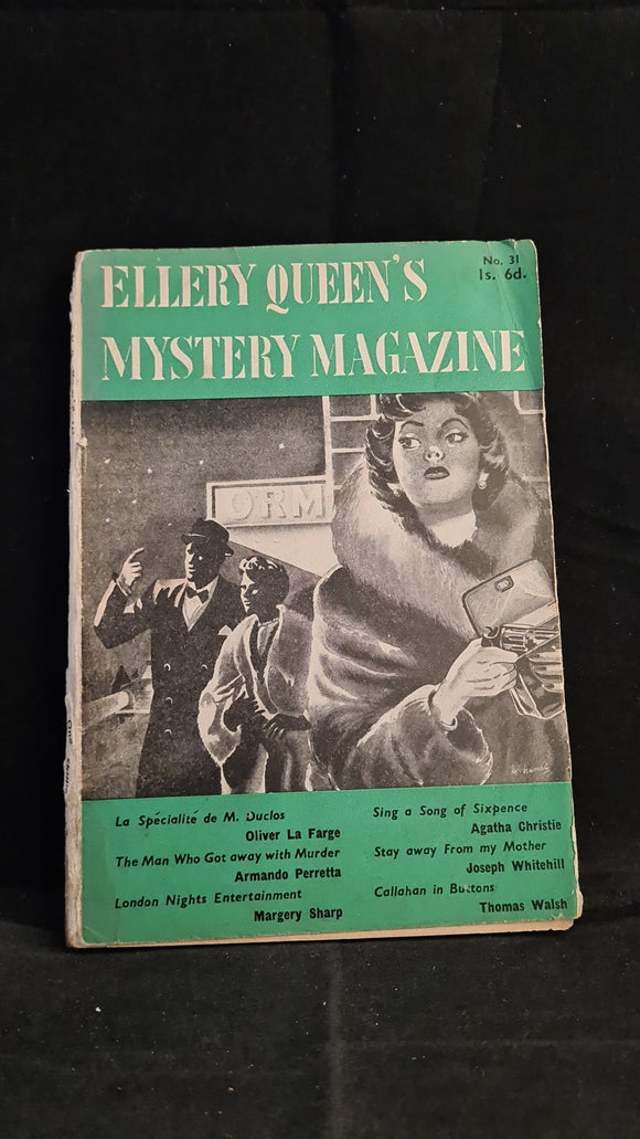 Ellery Queen's Mystery Magazine, 31 August 1955, British Edition, Agatha Christie