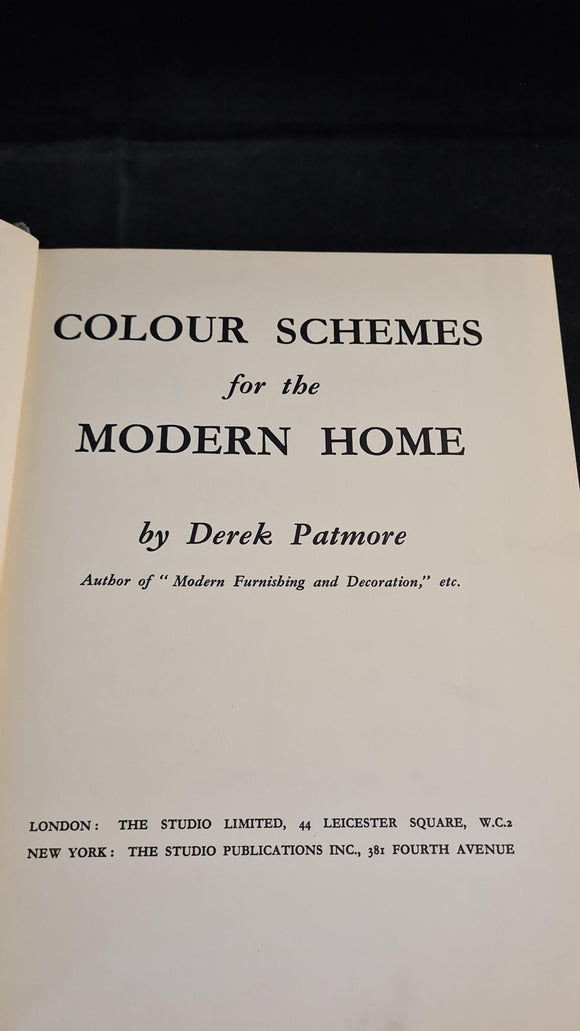 Derek Patmore - Colour Schemes for the Modern Home, The Studio, 1936, Revised Edition