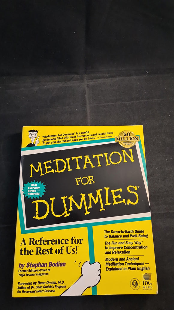 Stephan Bodian - Meditation for Dummies, IDG Books, 1999, Paperbacks