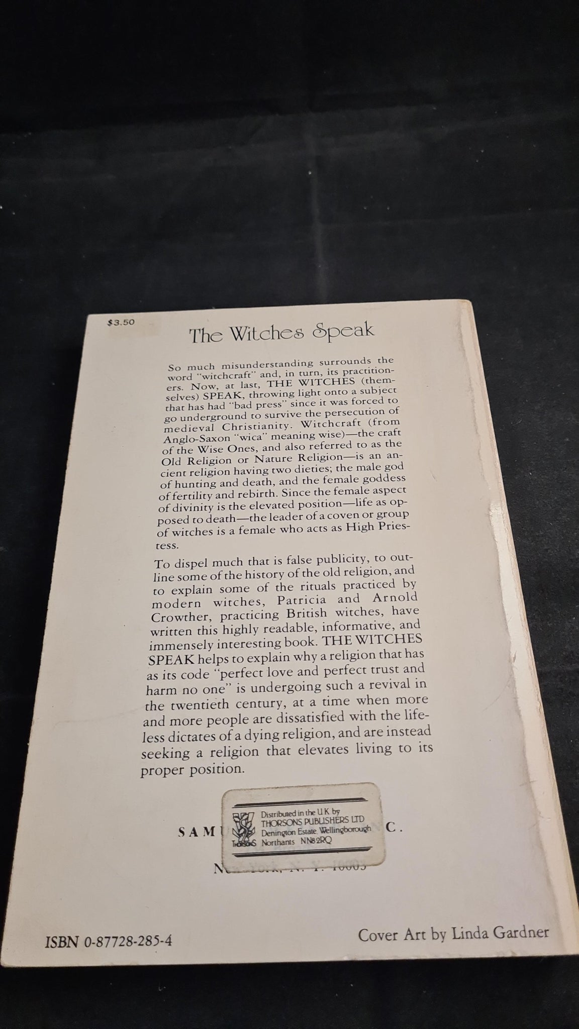 Sam Weiser Patricia & Arnold Crowther - The Witches Speak, Samuel Weiser, 1976, P ...