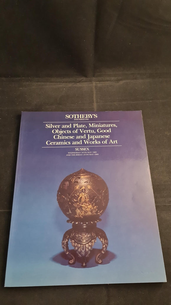 Sotheby's 24-25 May 1989, Silver & Plate, Miniatures, Objects of Vertu, etc. Sussex