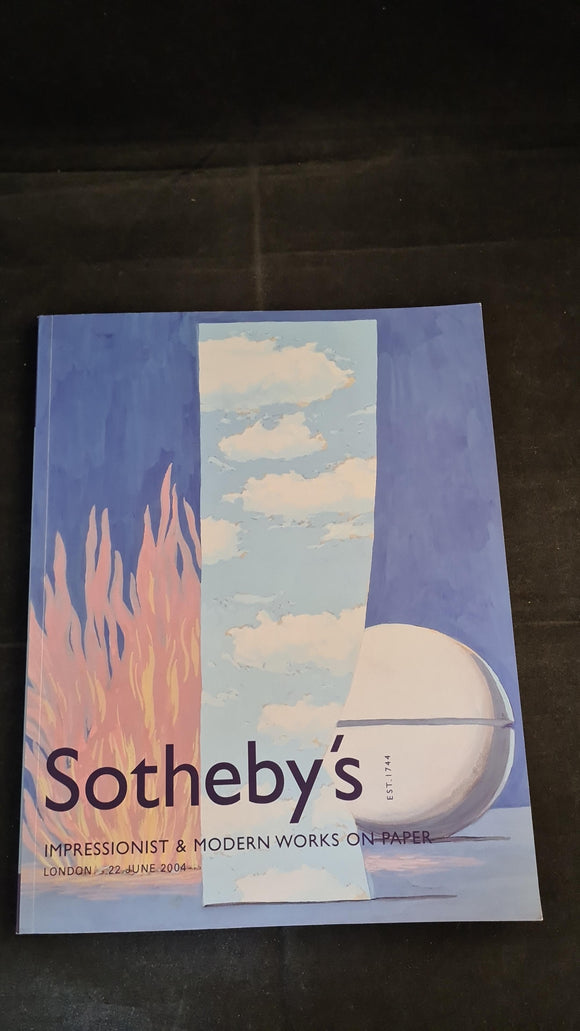 Sotheby's 22 June 2004, Impressionist & Modern Works on Paper, London