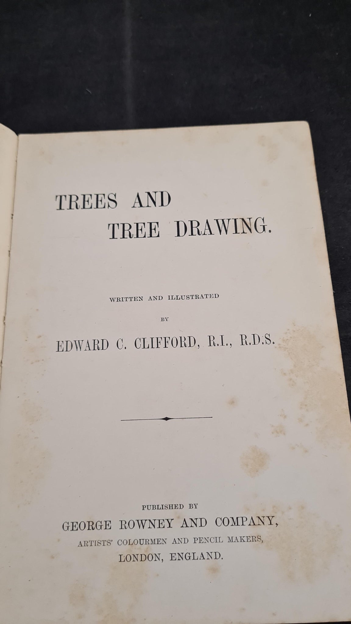 Edward C Clifford - Trees and Tree Drawing, George Rowney, no date ...